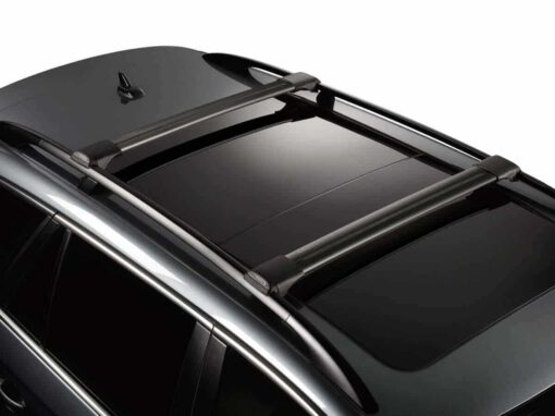 Whispbar Dakdragers (Black) Dacia Logan MCV 5dr Estate met Dakrails bouwjaar 2013 - e.v.|Complete set Dakdragers