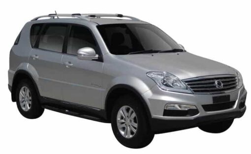 Whispbar Dakdragers (Zilver) SsangYong Rexton 5dr SUV met Dakrails bouwjaar 2012 - e.v.|Complete set Dakdragers