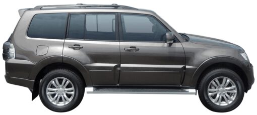 Whispbar Dakdragers (Zilver) Mitsubishi Shogun 5dr SUV met Dakrails bouwjaar 2015-e.v.|Complete set dakdragers