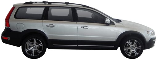 Zwarte Whispbar Dakdragers Volvo XC70 5dr Estate met Dakrails bouwjaar 2013 - e.v.|Complete set dakdragers