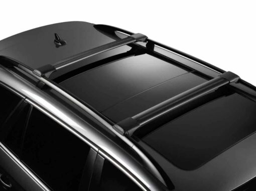 Whispbar Dakdragers (Black) Infiniti QX70 5dr SUV met Dakrails bouwjaar 2013-e.v.|Complete set dakdragers