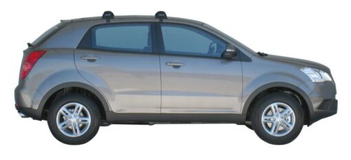 Whispbar Dakdragers (Zilver) SsangYong Korando 5dr SUV met Glad dak bouwjaar 2011 - e.v.|Complete set dakdragers