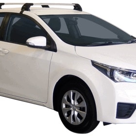 Whispbar Dakdragers (Zilver) Toyota Corolla 4dr Sedan met Glad dak bouwjaar 2014 - e.v.|Complete set dakdragers