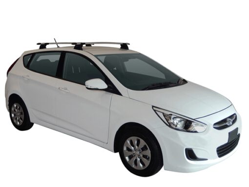 Whispbar Dakdragers (Black) Hyundai Solaris 5dr Hatch met Vaste bevestigingspunten bouwjaar 2015 - e.v.|Complete set dakdragers