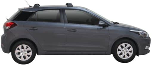 Whispbar Dakdragers (Black) Hyundai i20 5dr Hatch met Vaste bevestigingspunten bouwjaar 2015 - e.v.|Complete set dakdragers
