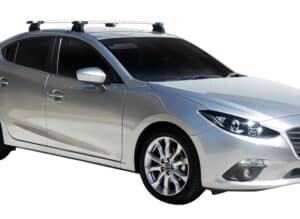 Whispbar Dakdragers (Silver) Mazda 3 4dr Sedan met Vaste bevestigingspunten bouwjaar 2014 - 2016|Complete set dakdragers