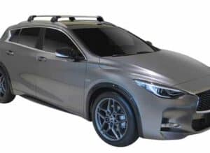 Whispbar Dakdragers (Zilver) Infiniti QX30 5dr SUV met Geintegreerde rails bouwjaar 2016 - e.v.|Complete set dakdragers