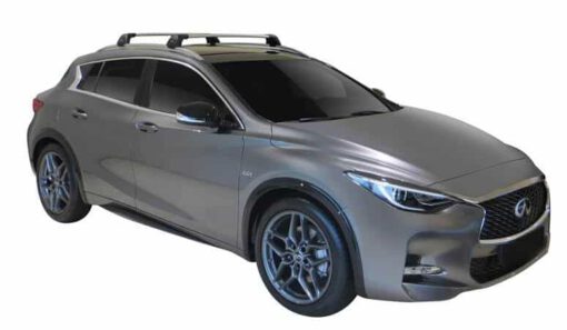 Whispbar Dakdragers (Zilver) Infiniti QX30 5dr SUV met Geintegreerde rails bouwjaar 2016 - e.v.|Complete set dakdragers