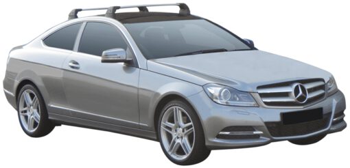 Whispbar Dakdragers (Silver) Mercedes-Benz C-Class Glass Roof 2dr Coupe met Vaste bevestigingspunten bouwjaar 2012 - 2015|Complete set dakdragers