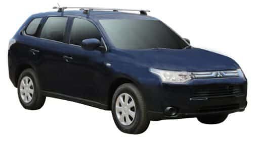 Whispbar Dakdragers (Silver) Mitsubishi Outlander GX1 5dr SUV met Vaste bevestigingspunten bouwjaar 2012 - e.v.|Complete set dakdragers