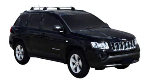 Whispbar Dakdragers (Black) Jeep Compass 5dr SUV met Geintegreerde rails bouwjaar 2011 - 2016|Complete set dakdragers