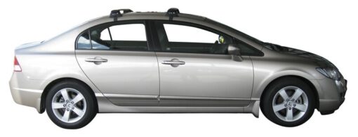 Whispbar Dakdragers Zilver Honda Civic 4dr Sedan met Glad dak bouwjaar 2005-2011 Complete set dakdragers