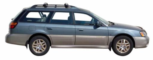 Whispbar Dakdragers Zilver Subaru Outback 5dr Wagon met Dakrails bouwjaar 2000-2003 Complete set dakdragers