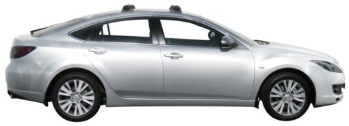 Whispbar Dakdragers Zilver Mazda 6 5dr Liftback met Vaste bevestigingspunten bouwjaar 2007-2012 Complete set dakdragers