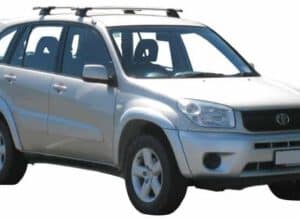 Whispbar Dakdragers Zilver Toyota Rav 4 5dr SUV met Vaste bevestigingspunten bouwjaar 2000-2004 Complete set dakdragers
