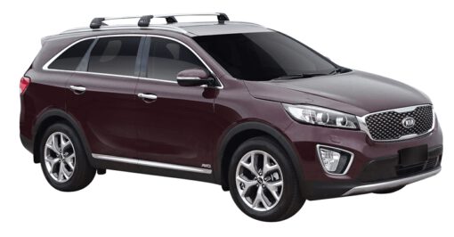 Whispbar Dakdragers (Zilver) Kia Sorento 5dr SUV met Geintegreerde rails bouwjaar 2015 - e.v.|Complete set dakdragers