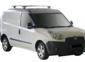 Whispbar Dakdragers Zilver Fiat Doblo 5dr Van met Vaste bevestigingspunten bouwjaar 2010-e.v. Complete set dakdragers