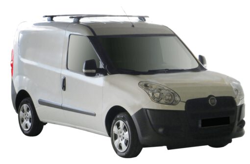 Whispbar Dakdragers Zilver Fiat Doblo 5dr Van met Vaste bevestigingspunten bouwjaar 2010-e.v. Complete set dakdragers