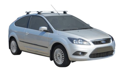 Whispbar Dakdragers Zilver Ford Focus 3dr Hatch met Vaste bevestigingspunten bouwjaar 2008-2011 Complete set dakdragers