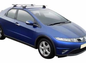 Whispbar Dakdragers Zilver Honda Civic 5dr Hatch met Glad dak bouwjaar 2006-2011 Complete set dakdragers