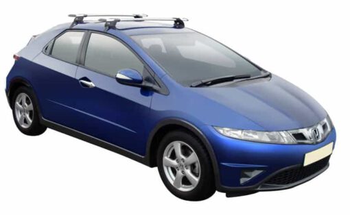 Whispbar Dakdragers Zilver Honda Civic 5dr Hatch met Glad dak bouwjaar 2006-2011 Complete set dakdragers