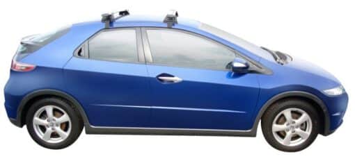 Whispbar Dakdragers Zilver Honda Civic 5dr Hatch met Glad dak bouwjaar 2006-2011 Complete set dakdragers