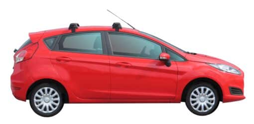 Whispbar Dakdragers Zilver Ford Fiesta 5dr Hatch met Glad dak bouwjaar 2008-2017 Complete set dakdragers