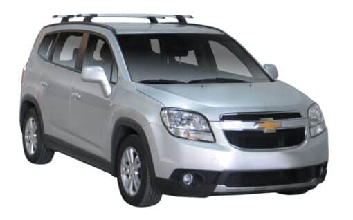 Whispbar Dakdragers Zilver Chevrolet Orlando 5dr MPV met Vaste bevestigingspunten bouwjaar 2010-e.v. Complete set dakdragers