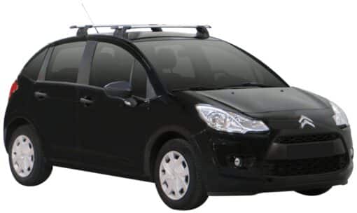 Whispbar Dakdragers Zilver Citroen C3 5dr Hatch met Vaste bevestigingspunten bouwjaar 2009-2016 Complete set dakdragers