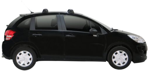 Whispbar Dakdragers Zilver Citroen C3 5dr Hatch met Vaste bevestigingspunten bouwjaar 2009-2016 Complete set dakdragers