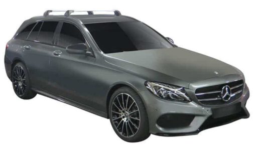 Whispbar Dakdragers (Zilver) Mercedes-Benz C-Class 5dr Estate met Geintegreerde rails bouwjaar 2014 - e.v.|Complete set dakdragers