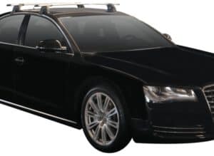 Whispbar Dakdragers Zilver Audi A8/S8 Limousine 4dr Sedan met Glad dak bouwjaar 2010-2017 Complete set dakdragers