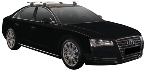 Whispbar Dakdragers Zilver Audi A8/S8 Limousine 4dr Sedan met Glad dak bouwjaar 2010-2017 Complete set dakdragers