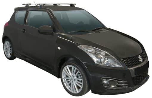 Whispbar Dakdragers Zilver Suzuki Swift 3dr Hatch met Vaste bevestigingspunten bouwjaar 2010-2016 Complete set dakdragers