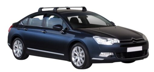 Whispbar Dakdragers Zilver Citroen C5  4dr Sedan met Vaste bevestigingspunten bouwjaar 2008-e.v. Complete set dakdragers