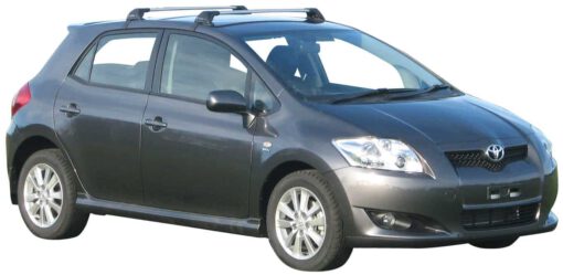 Whispbar Dakdragers Zilver Toyota Auris  5dr Hatch met Glad dak bouwjaar 2007-2012 Complete set dakdragers