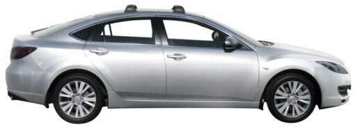 Whispbar Dakdragers Zilver Mazda 6  5dr Liftback met Vaste bevestigingspunten bouwjaar 2007-2012 Complete set dakdragers