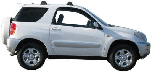 Whispbar Dakdragers Zilver Toyota Rav 4  3dr SUV met Vaste bevestigingspunten bouwjaar 2000-2006 Complete set dakdragers