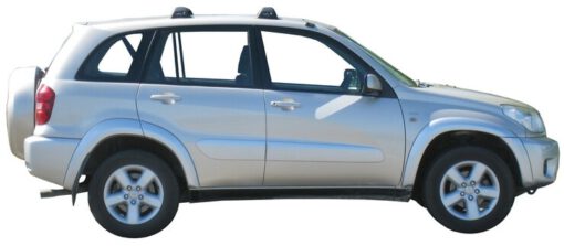 Whispbar Dakdragers Zilver Toyota Rav 4  5dr SUV met Vaste bevestigingspunten bouwjaar 2000-2004 Complete set dakdragers