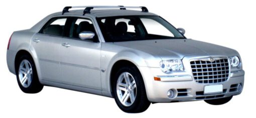 Whispbar Dakdragers Zilver Chrysler 300C  4dr Sedan met Glad dak bouwjaar 2004-2010 Complete set dakdragers