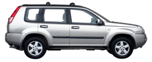 Whispbar Dakdragers Zilver Nissan X-Trail  5dr SUV met Flush Rail/Fixed Point bouwjaar 2001-2006 Complete set dakdragers