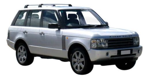 Whispbar Dakdragers Zilver Land Rover Range Rover  5dr SUV met Vaste bevestigingspunten bouwjaar 2002-2012 Complete set dakdragers