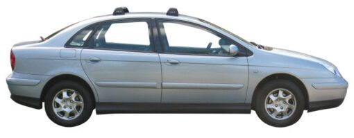 Whispbar Dakdragers Zilver Citroen C5  4dr Sedan met Vaste bevestigingspunten bouwjaar 2001-2008 Complete set dakdragers