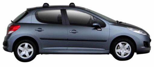 Whispbar Dakdragers Zilver Peugeot 207  5dr Hatch met Vaste bevestigingspunten bouwjaar 2006-2012 Complete set dakdragers