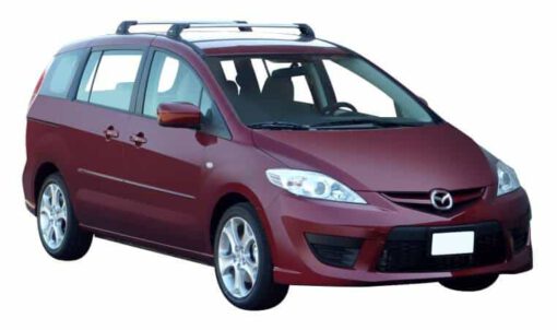 Whispbar Dakdragers Zilver Mazda 5  5dr MPV met Vaste bevestigingspunten bouwjaar 2006-2010 Complete set dakdragers