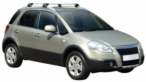 Whispbar Dakdragers Zilver Suzuki SX4  5dr Hatch met Dakrails bouwjaar 2006-2010 Complete set dakdragers