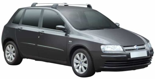 Whispbar Dakdragers Zilver Fiat Stilo  5dr Hatch met Vaste bevestigingspunten bouwjaar 2001-2007 Complete set dakdragers