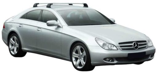 Whispbar Dakdragers Zilver Mercedes-Benz CLS W219 4dr Sedan met Vaste bevestigingspunten bouwjaar 2004-2010 Complete set dakdragers