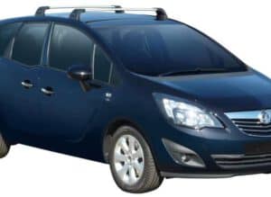 Whispbar Dakdragers Zilver Opel Meriva B 5dr MPV met Vaste bevestigingspunten bouwjaar 2010-2017 Complete set dakdragers