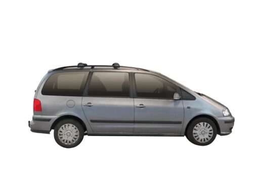 Whispbar Dakdragers Zilver Seat Alhambra  5dr MPV met Dakrails bouwjaar 2001-2010 Complete set dakdragers